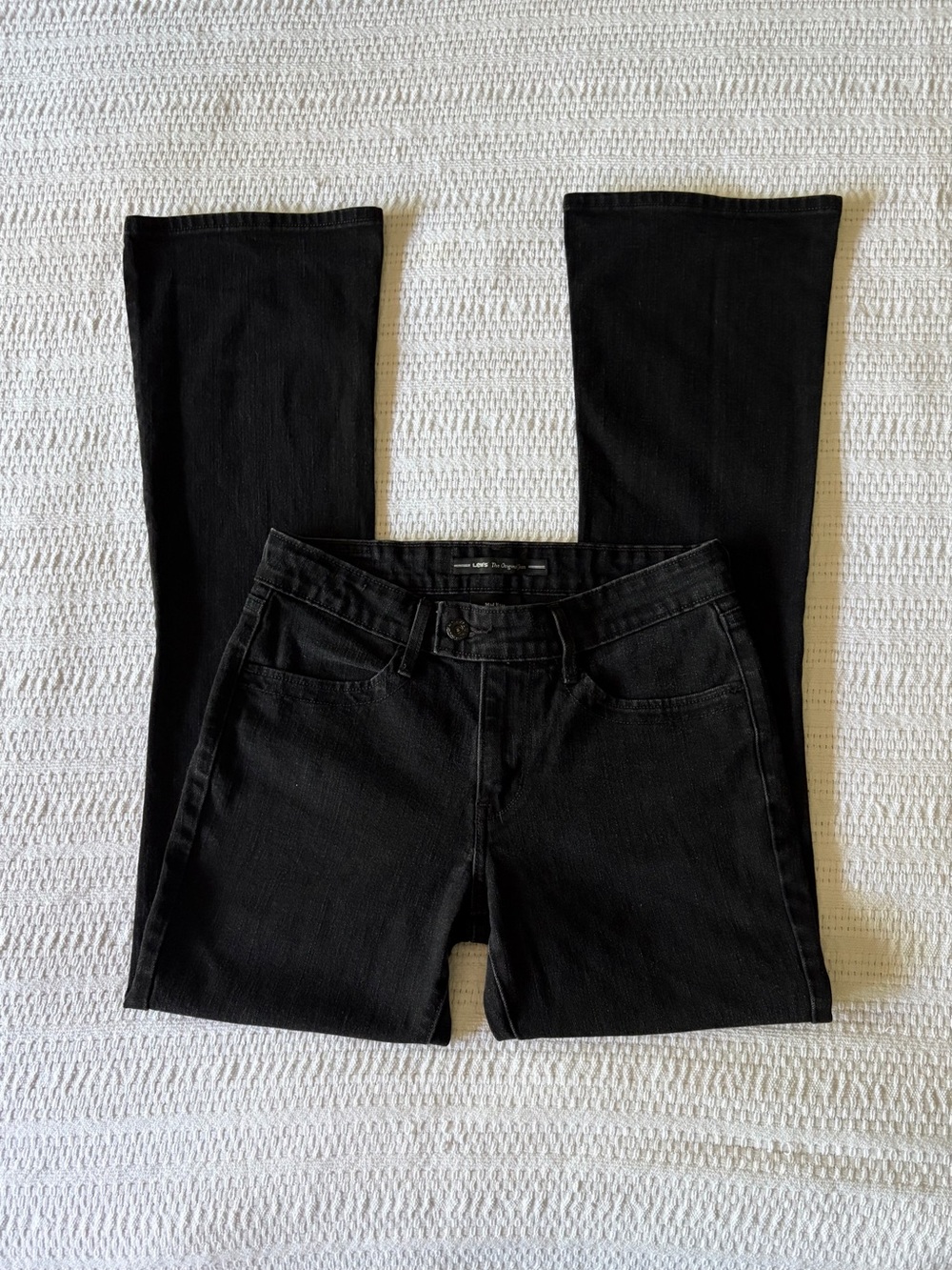 Levi's "The Original Jean" Mid Rise Skinny Boot Black Jeans - size 4